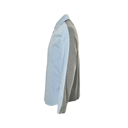 Loewe 25Fw sweater patchwork knitted shirt