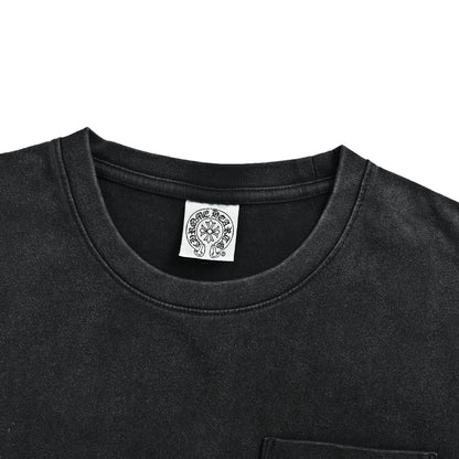 Chrome Hearts/Chrome Heart Shadow Cross Pattern Print Washed Long Sleeves