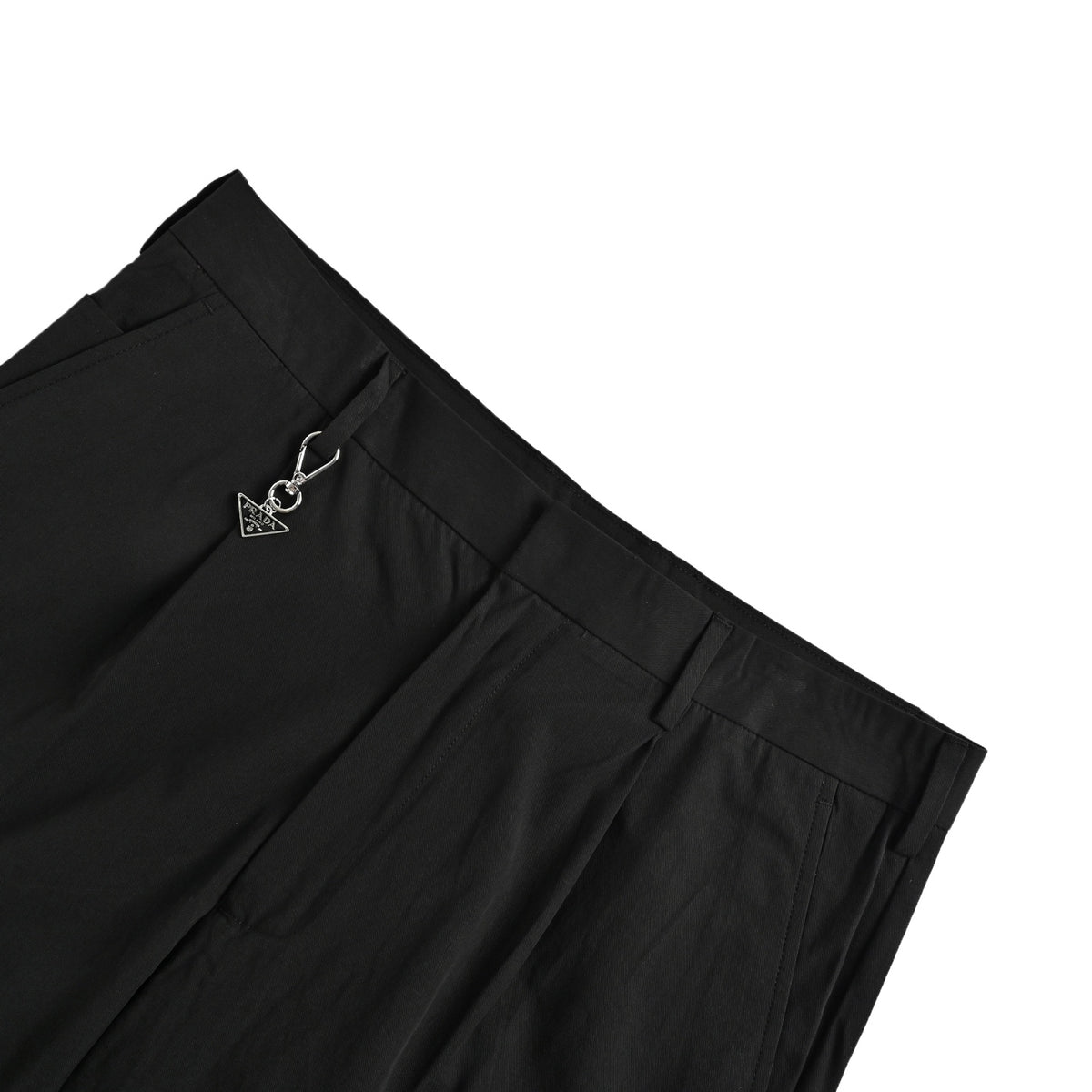 Prada triangle key ring trousers