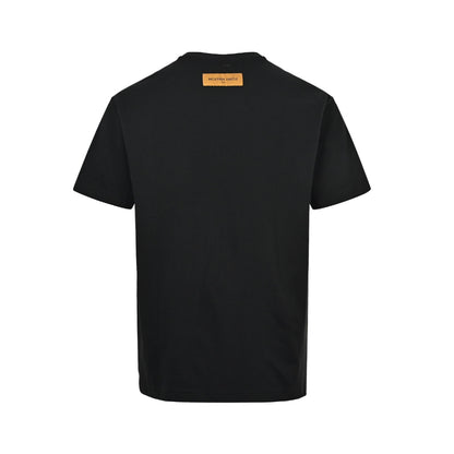 Louis Vuitton ink rendering printed decorative short sleeves