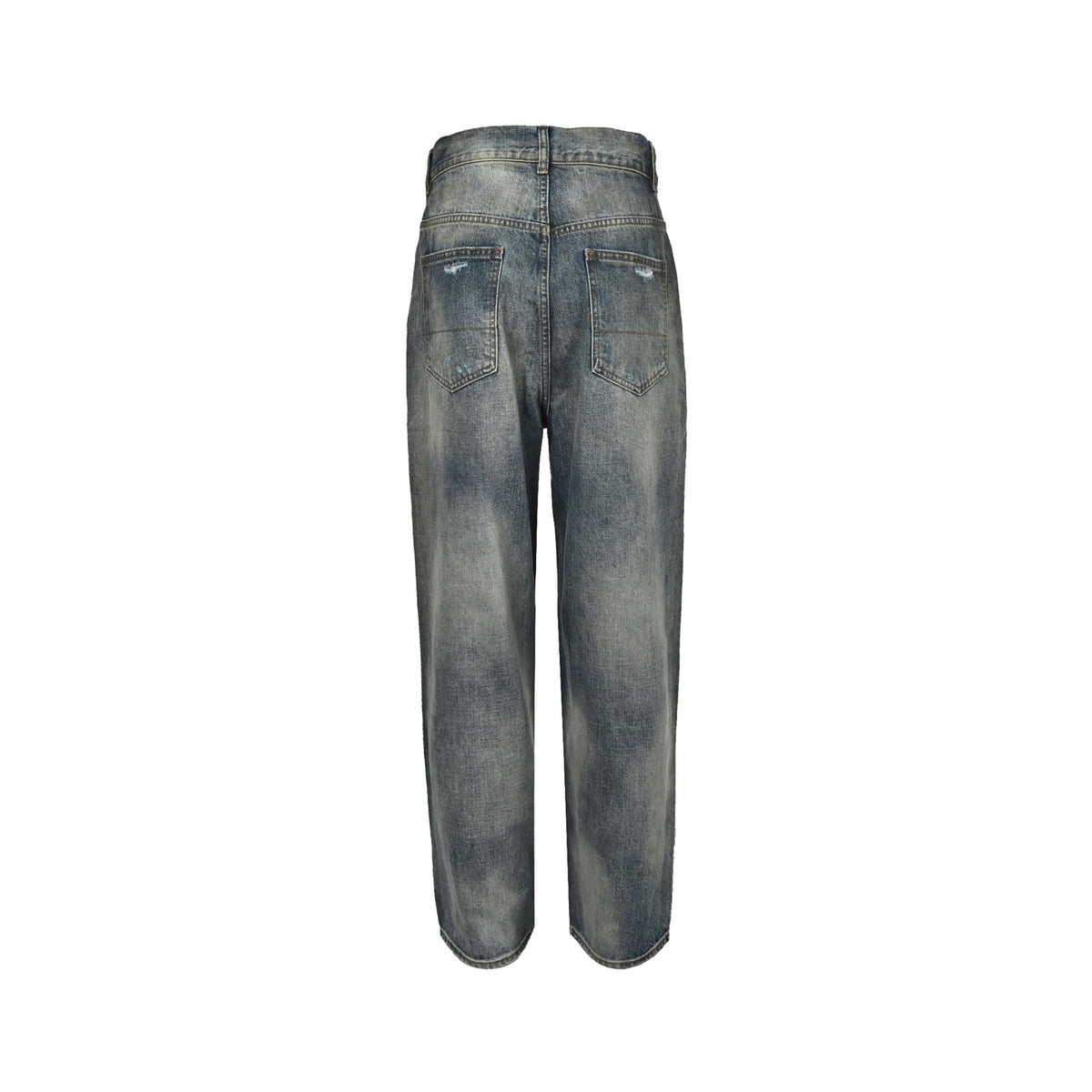 Ancellm25ss heavy duty washed damaged jeans