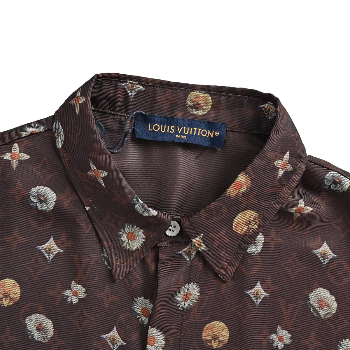 Louis Vuitton 26ss presbyopia daisy all-print suit short-sleeved shirt