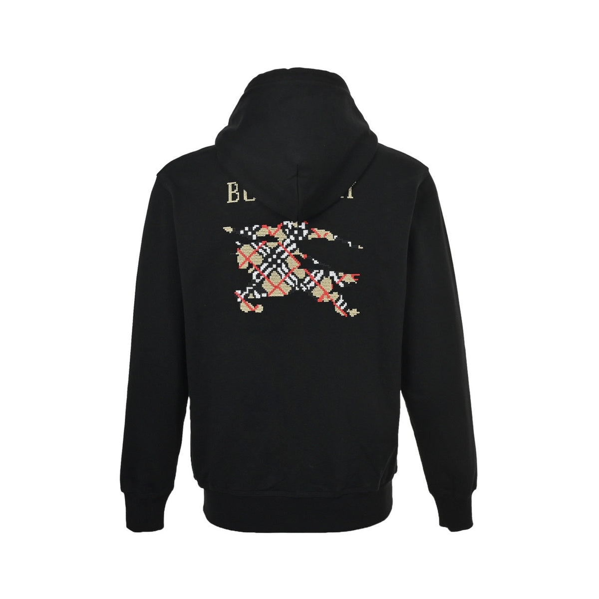 Burberry 25Fw back cross-stitch horse embroidery hooded sweatshirt