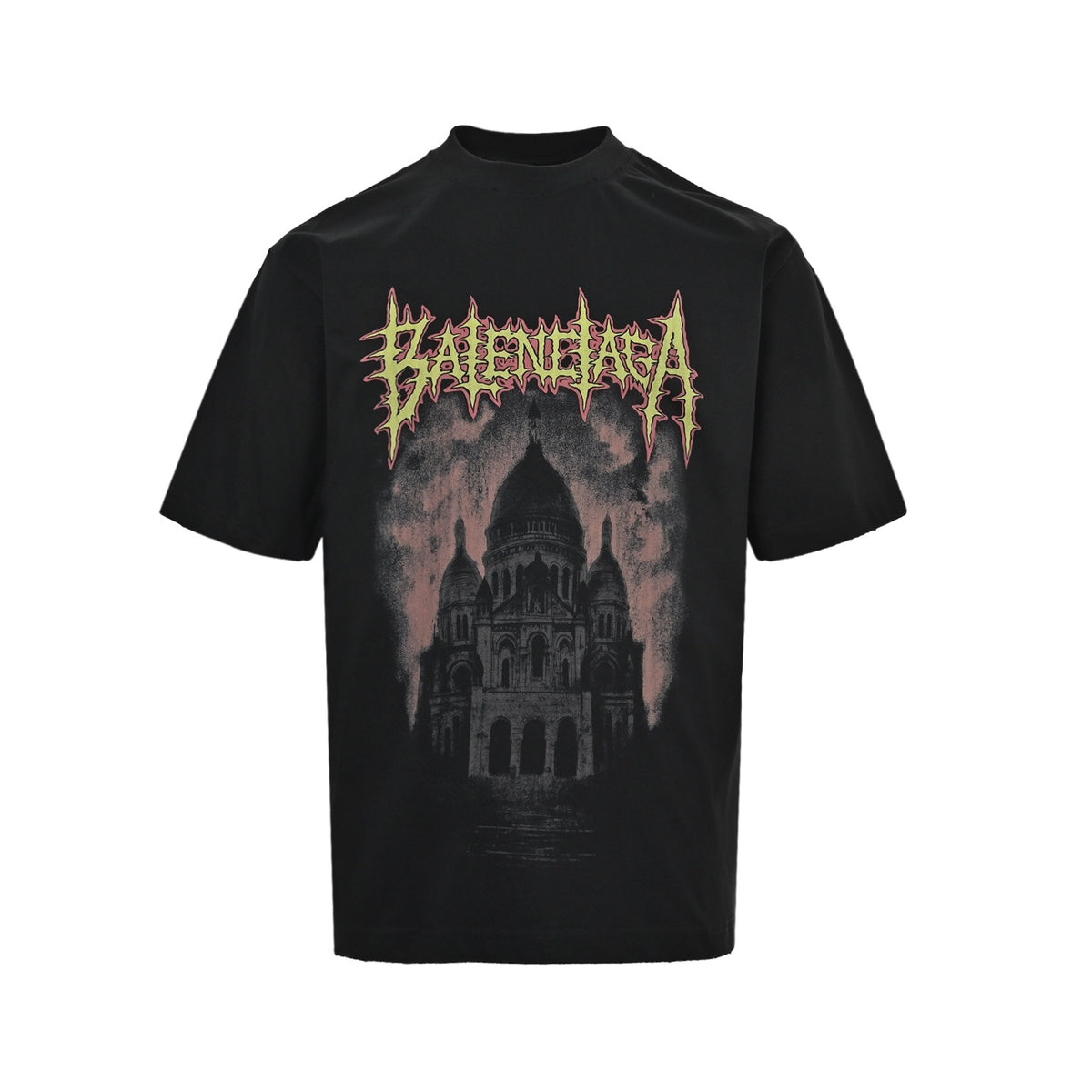 Balenciaga/Balanciaga Paris Sacre-Coeur Cathedral printed washed short-sleeves