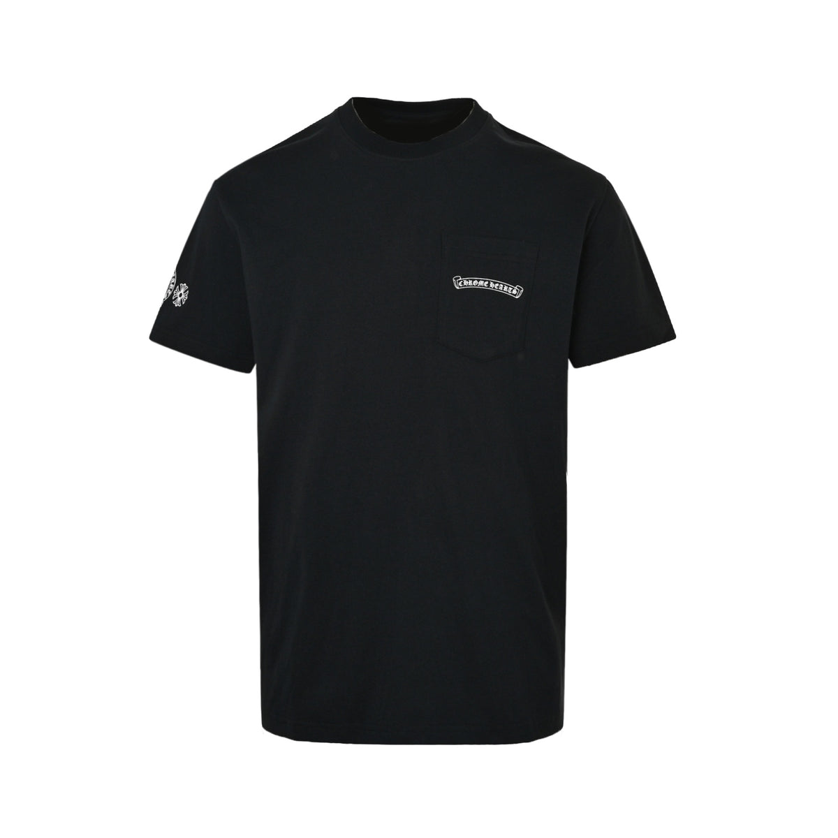 Chrome Hearts/Chrome Heart Pink Sword Sanskrit Printed Short Sleeves