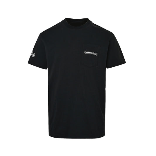 Chrome Hearts/Chrome Heart Pink Sword Sanskrit Printed Short Sleeves