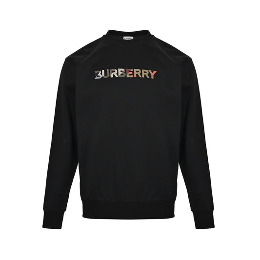Burberry eight-color letter embroidered round neck sweatshirt