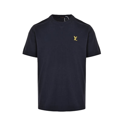 Louis Vuitton 26ss chest silicone badge knitted short sleeves