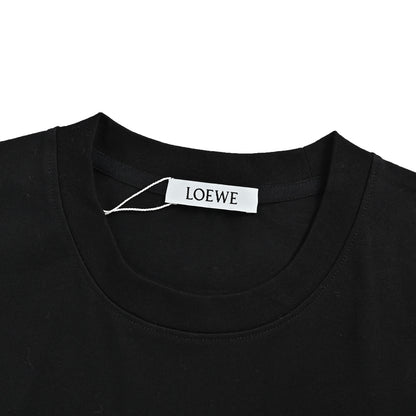 Loewe/Luo Yiwei 26ss flower vine logo printed short sleeves