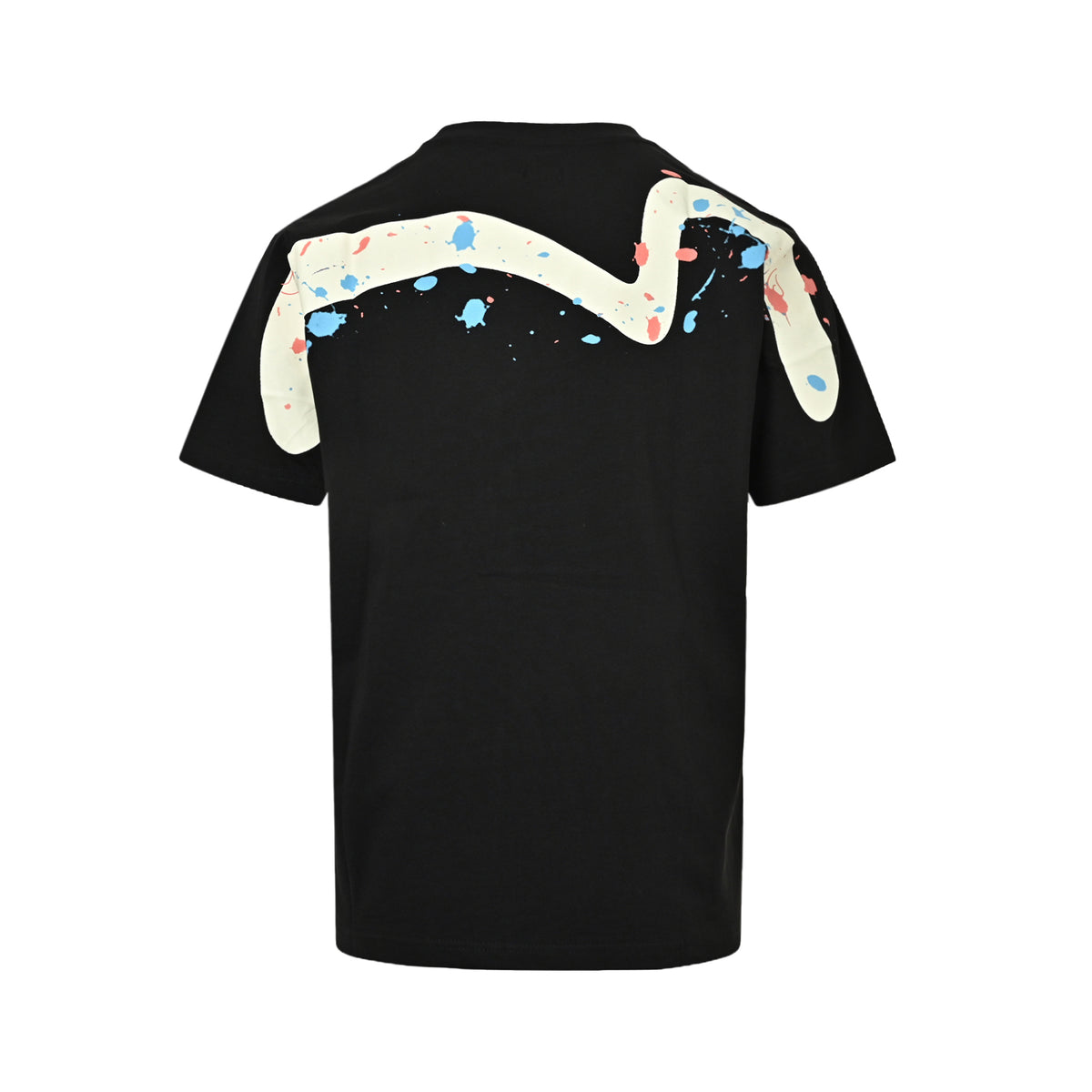 Evisu/福神 splash ink big M seagull print short sleeves