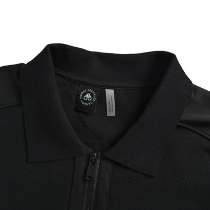 MOOSE KNUCKLES MK Half-Zip Cargo Patch Polo Short Sleeve
