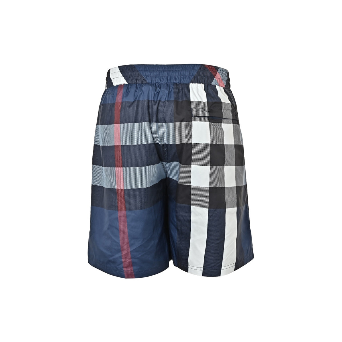 Burberry blue classic plaid drawstring beach shorts