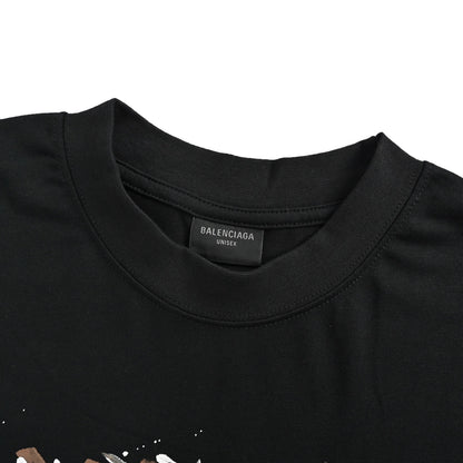 Balenciaga Double B hand-painted graffiti short sleeves