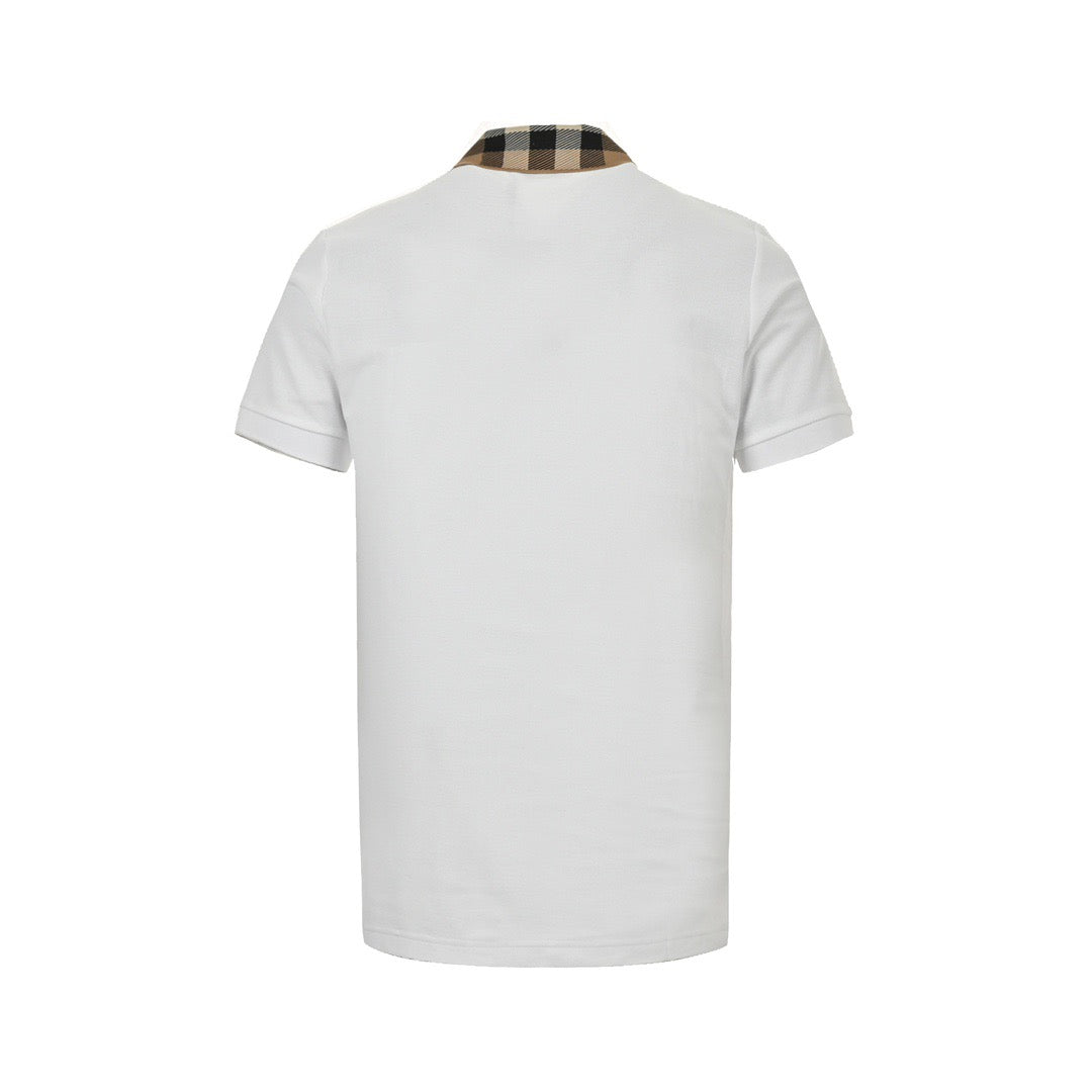 Burberry 24ss plaid collar Polo short sleeves