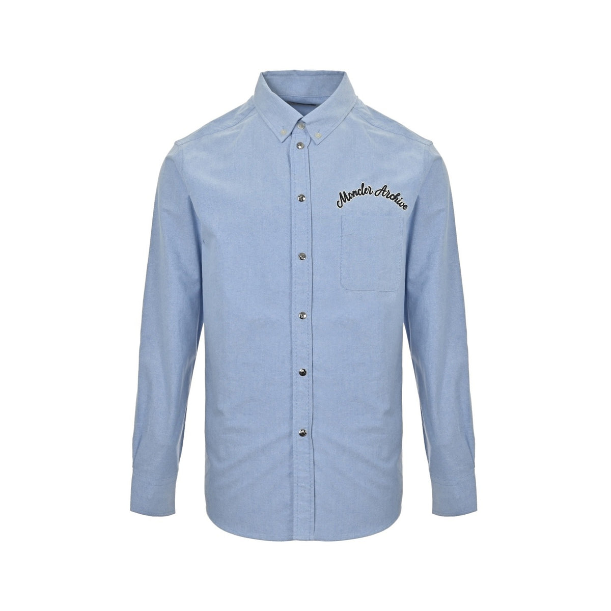 Moncler/Mask 25Fw Signature Logo Embroidered Oxford Shirt