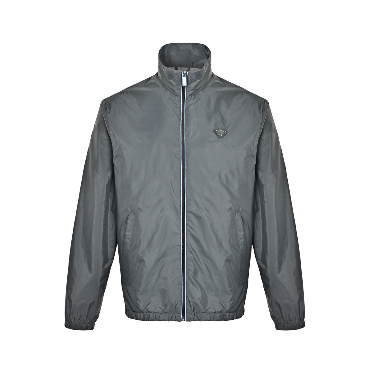 Prada contrast line trim stand collar jacket