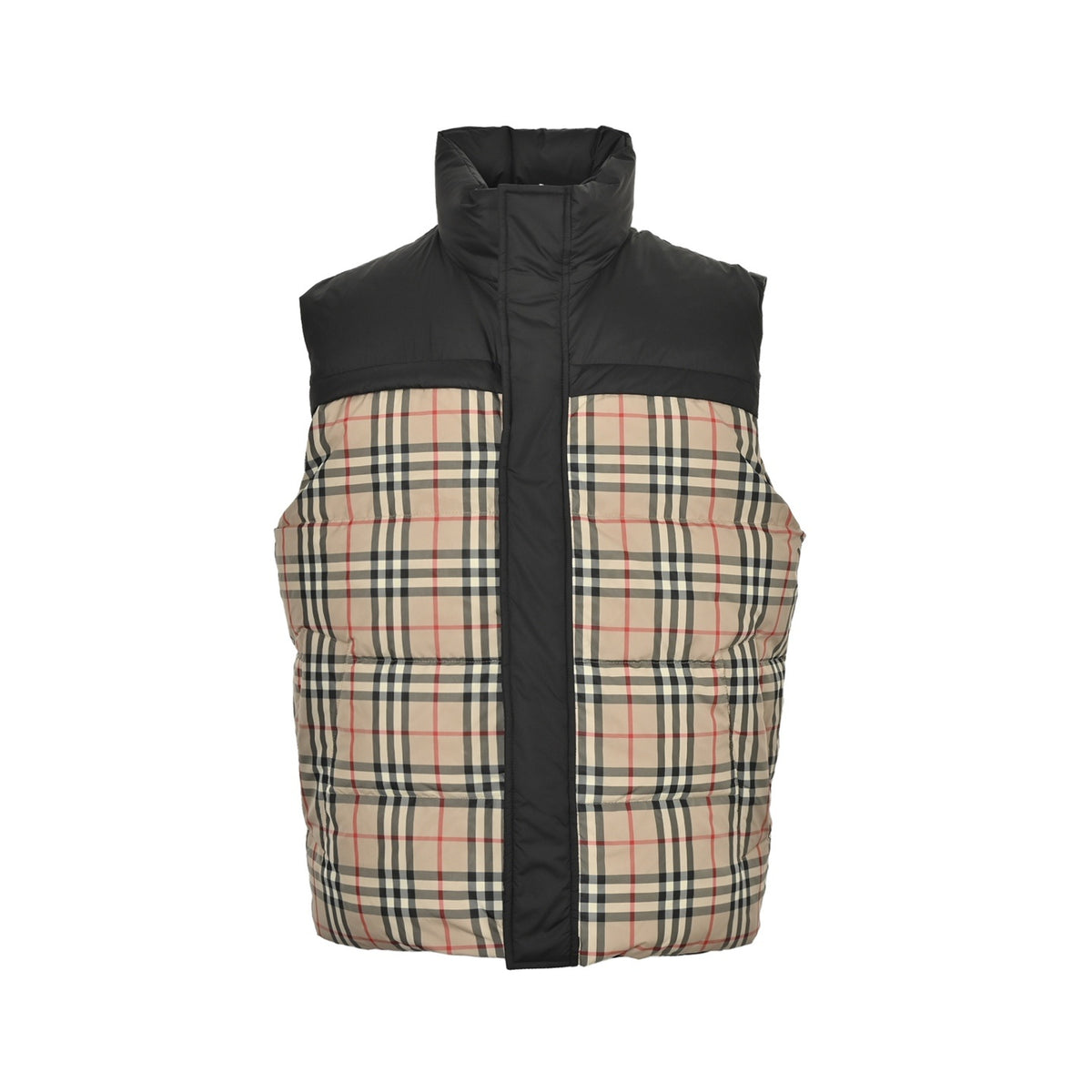 Burberry plaid reversible down vest