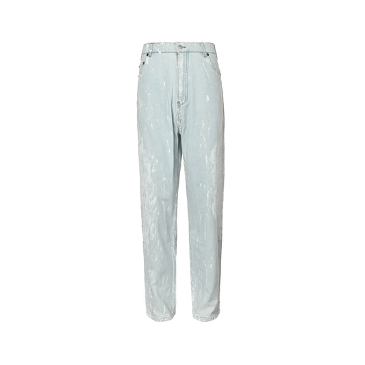 Maison Margiela 26ss paint splatter effect five-pocket straight jeans
