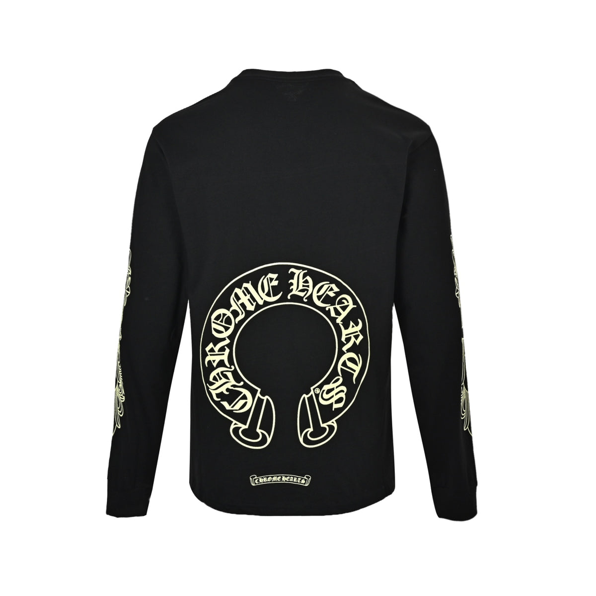Chrome Hearts yellow horseshoe print long-sleeved T-shirt