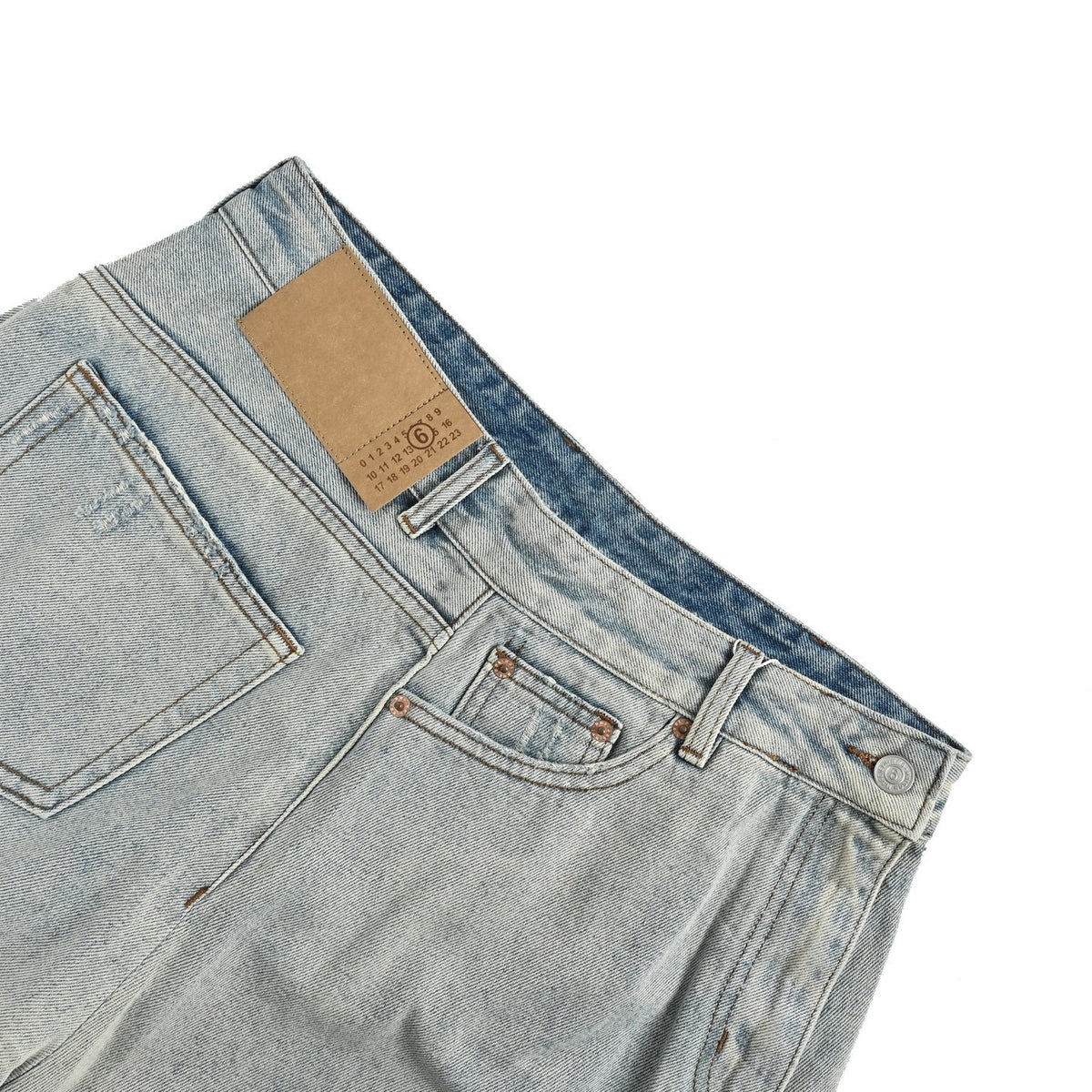 MAISON MARGIELA/MARGIELA MM6 reverse-wear design jeans