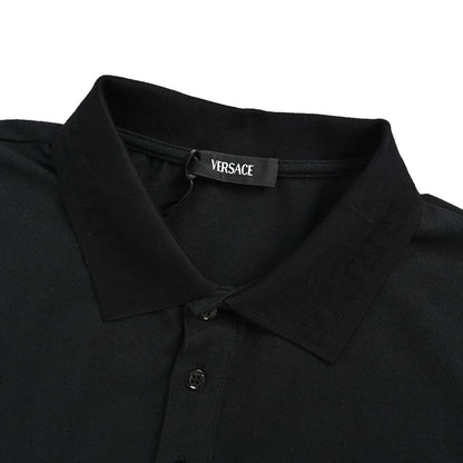 VERSACE Medusa three-color gold label embroidered Polo short sleeves