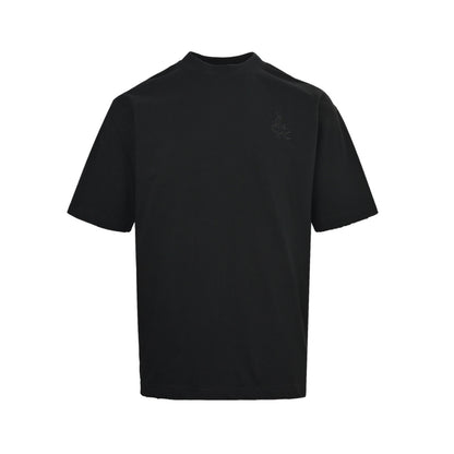 Prada 26ss villain embroidered patch letters washed short sleeves