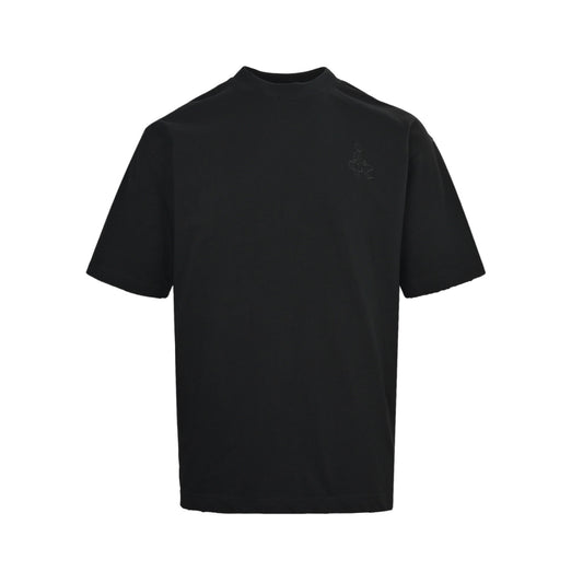 Prada 26ss villain embroidered patch letters washed short sleeves