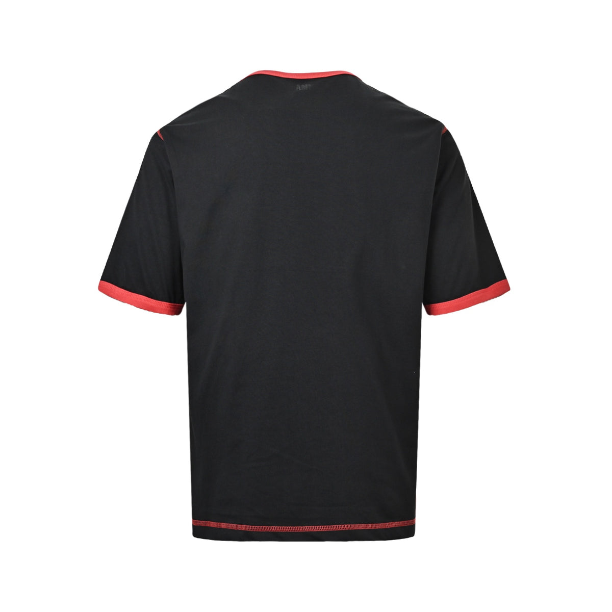 Ami Paris contrast stitching heart embroidered short sleeves