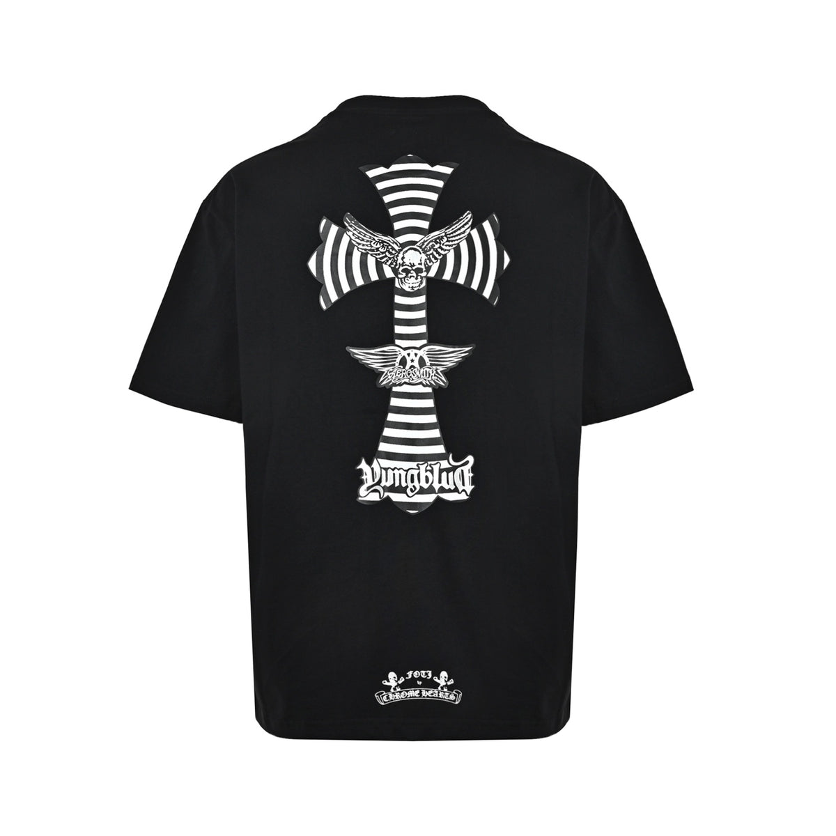 Chrome Hearts/Chrome Heart Skull Cross Print Short Sleeve