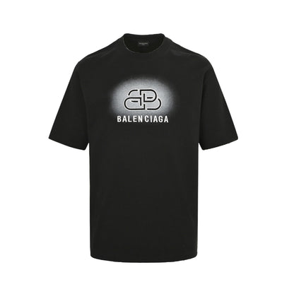 Balenciaga/Balanciaga 25ss lock letter embroidered inkjet short sleeves