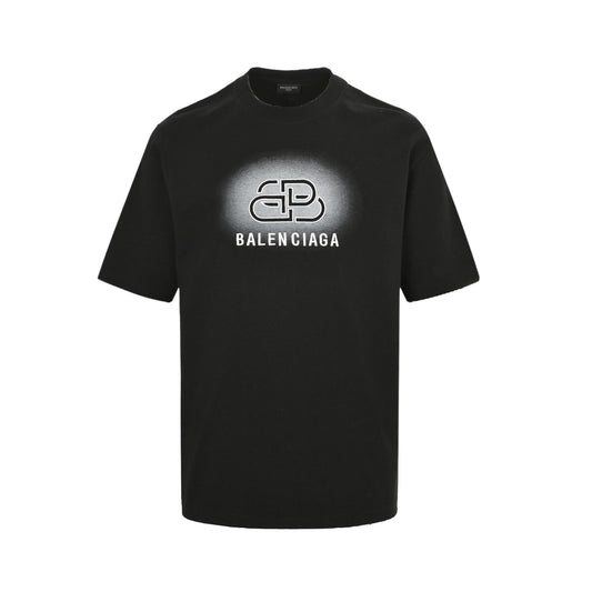 Balenciaga/Balanciaga 25ss lock letter embroidered inkjet short sleeves