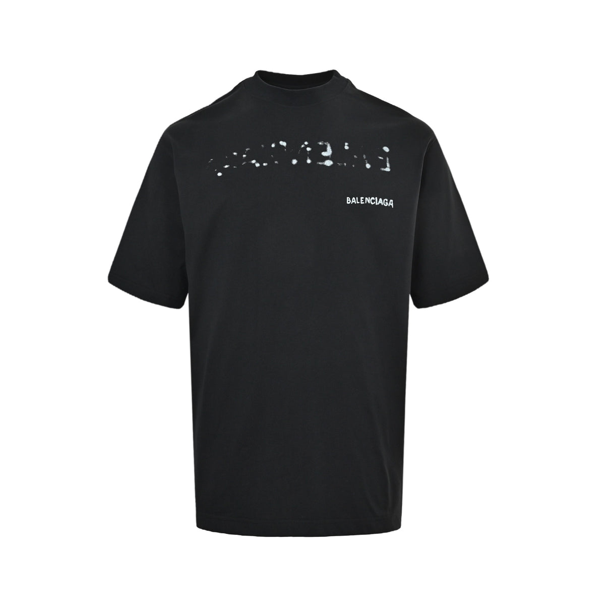 Balenciaga/Balanciaga fuzzy printed off-shoulder short sleeves