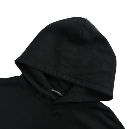 Chrome Hearts Horseshoe Logo Patch Embroidery Washed Burnt Flower Hooded Sweatshirt