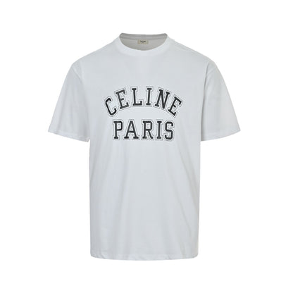 Celine 26ss letter logo printed short sleeves