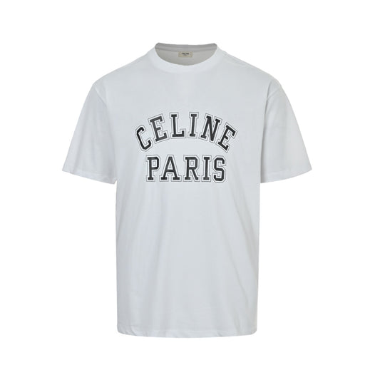 Celine 26ss letter logo printed short sleeves