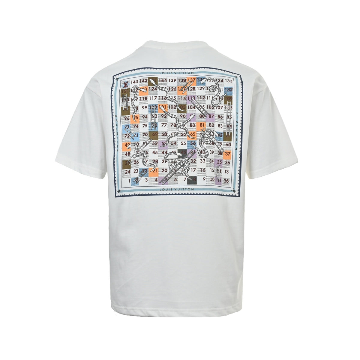 Louis Vuitton back checkerboard print short sleeves