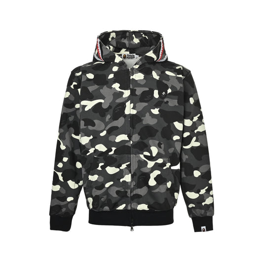 Bape single hood shark zip hooded jacket