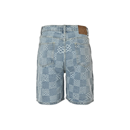 Louis Vuitton checkerboard suit denim shorts