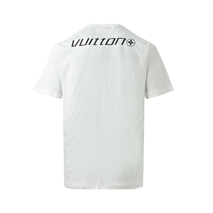 Louis Vuitton carbon fiber letter logo printed short sleeves