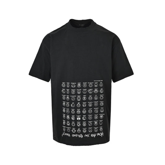 Balenciaga 24ss emoticon printed short sleeves