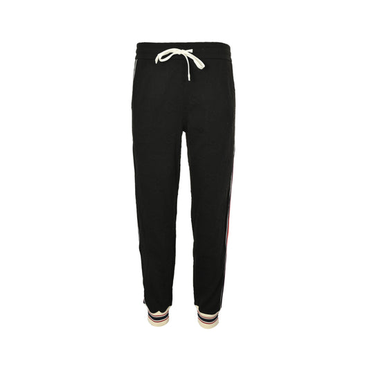 Gucci full double G jacquard red and green striped webbing suit trousers
