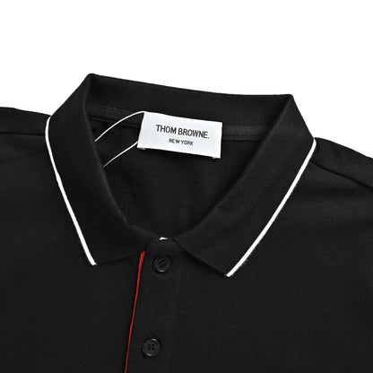 Thom Browne/Thom Brown three-color puppy patch embroidered Polo short sleeves