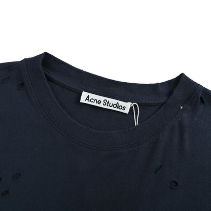 Acne Studios Badge Distressed Short Sleeves