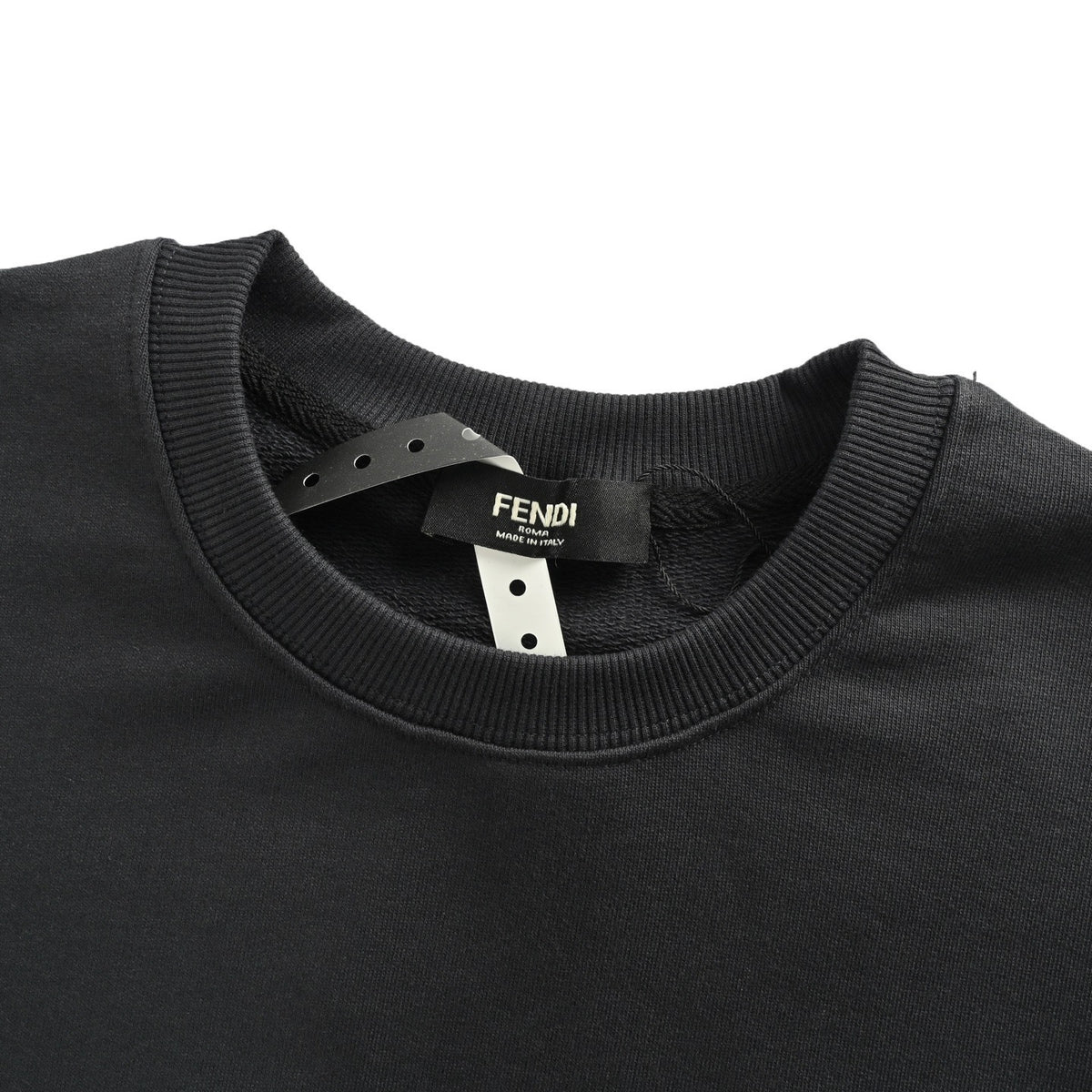 Fendi inverted triangle fun printed patchwork crew neck sweatshirt