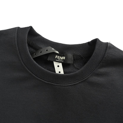 Fendi inverted triangle fun printed patchwork crew neck sweatshirt
