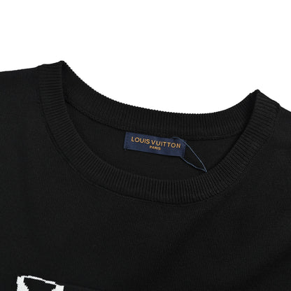Louis Vuitton letter ghost jacquard knitted short sleeves