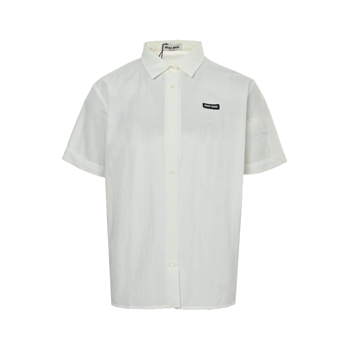 Miu Miu small black label short-sleeved shirt