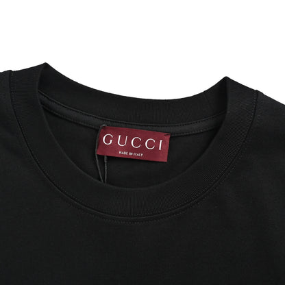 Gucci 26ss short sleeves with double G embroidered letters on the chest