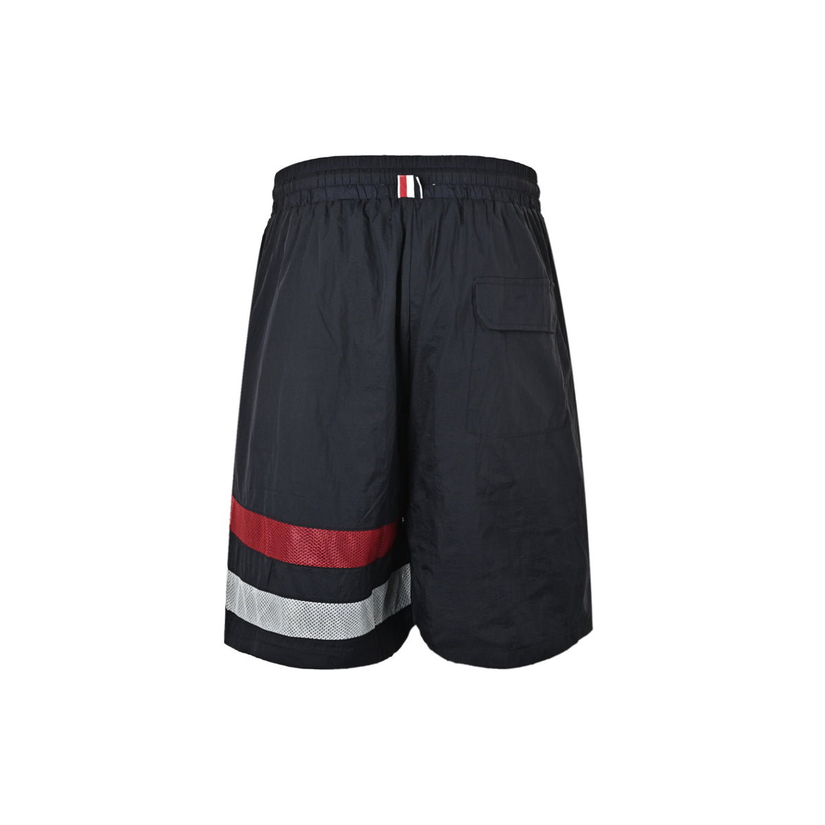 Thom Browne/Thom Brown red, white and blue ribbon beach shorts