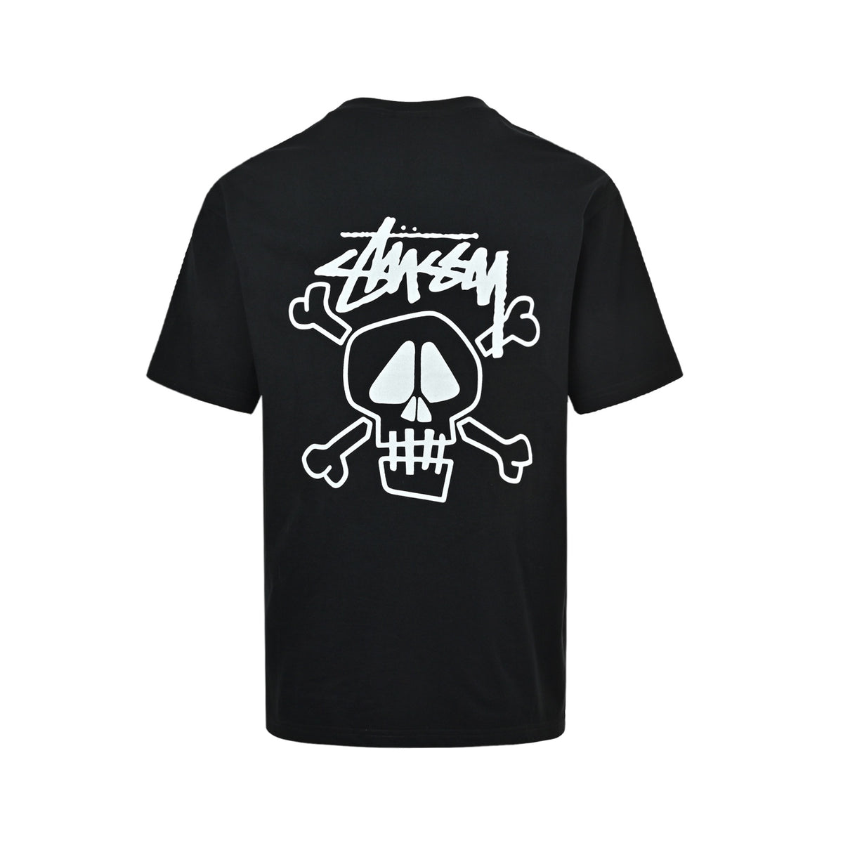 Stussy skull print round neck short sleeves